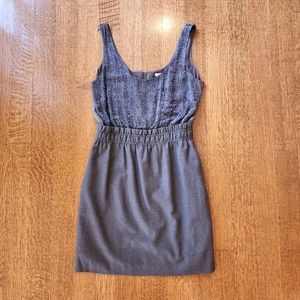 J.Crew Aurelia Dress -Sable Woven/Satin Beaded, Sz 6